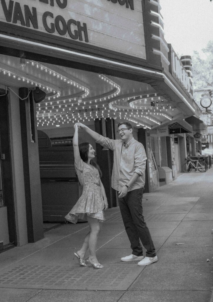 The Liberty Theater engagement in Camas, WA