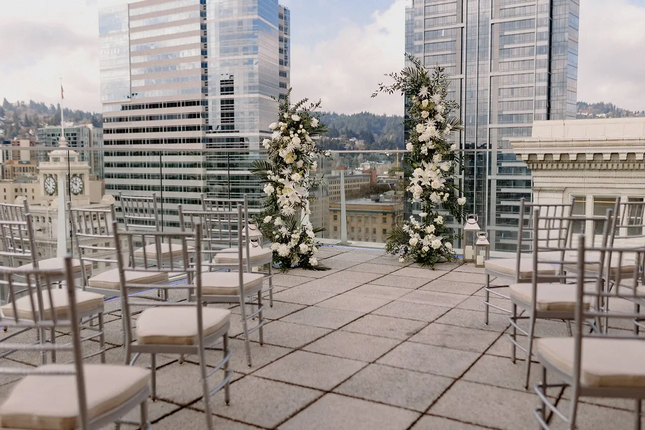 Wedding Ceremony at the Nines Hotel in Portland, Oregon